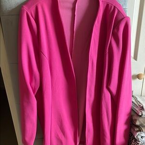 Vibrant Pink Blazer with Relaxed Fit